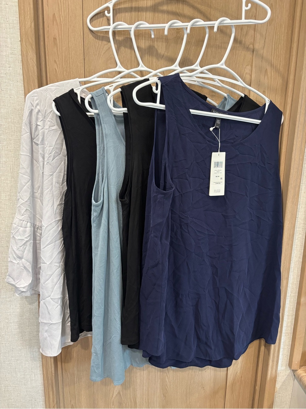 Eileen Fisher Womens Size M Top Lot 5 Pieces Minimal Luxury Silk Cotton